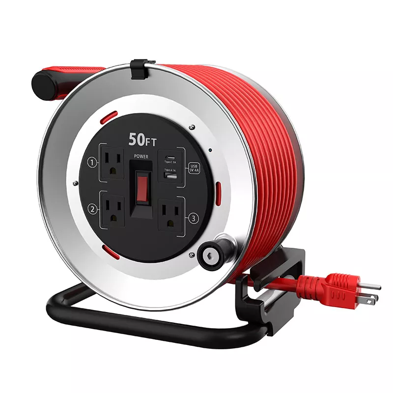 3 punti vendita USB4A Metal Cord Reel 50ft
