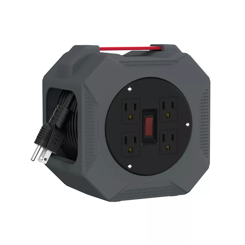 Avvolgicavo in plastica a 4 uscite da 30 piedi